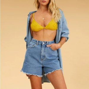 Billabong x Salty Blonde So Vibey Denim High Waisted Shorts